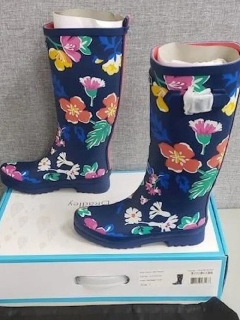 Vera Bradley new santiago floral rain boots - 7 - Picture 1 of 7